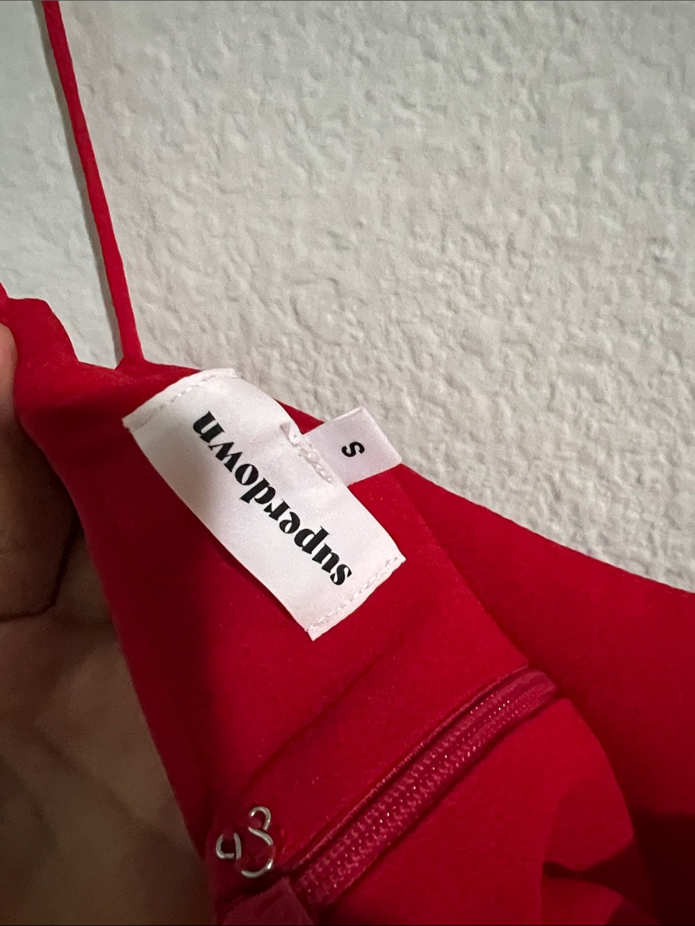 superdown Red Spaghetti Strap Ruched Mini Dress - Picture 3 of 3